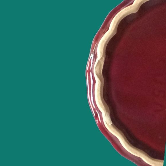 Vintage Valley Vista California Pottery Red with White Rose Trinket Box #101 - Picture 6 of 7